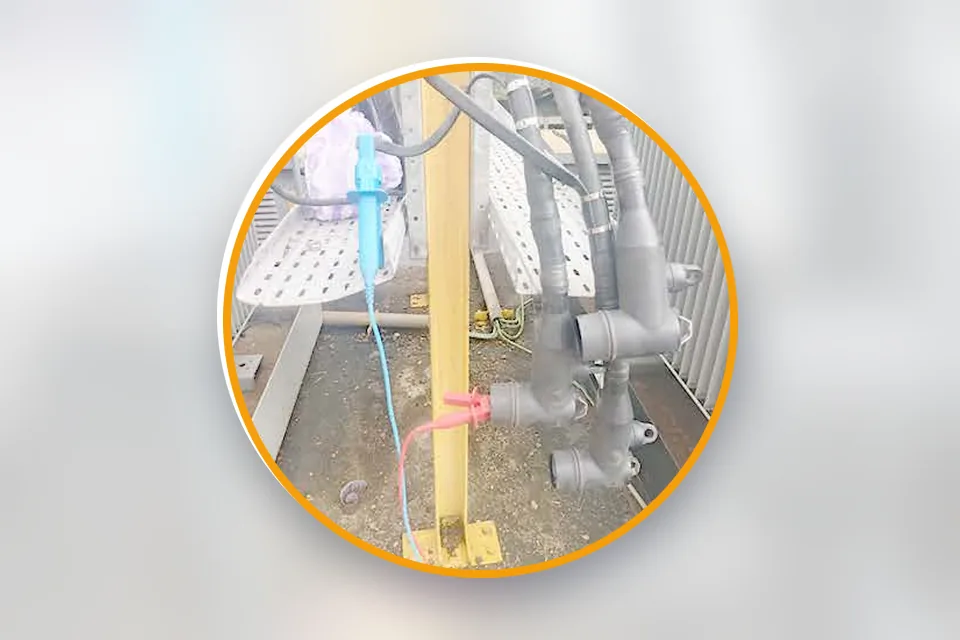Mesure d'isolement sur l'alimentation haute tension d'un transformateur